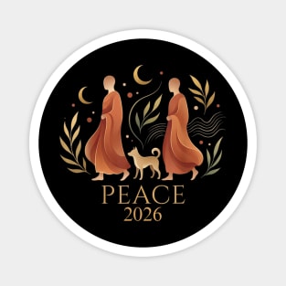 Walk for Peace Monks with Aloka Magnet
